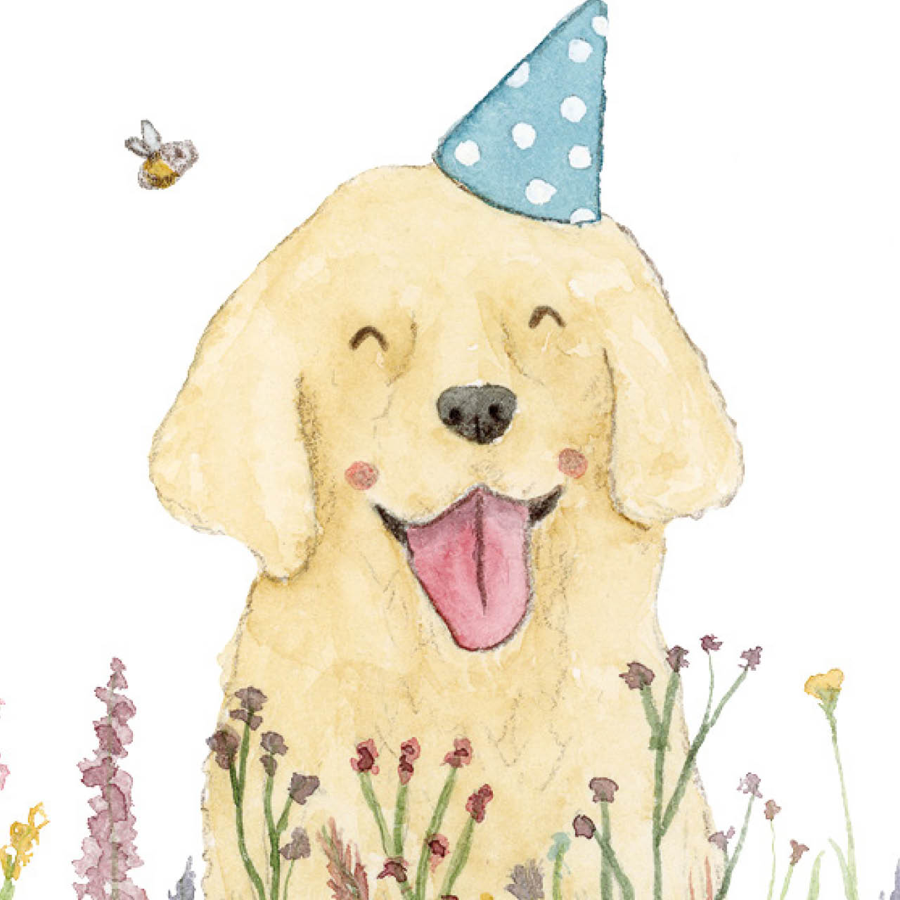 Nachhaltige Geburtstagskarte niedlichem Hund