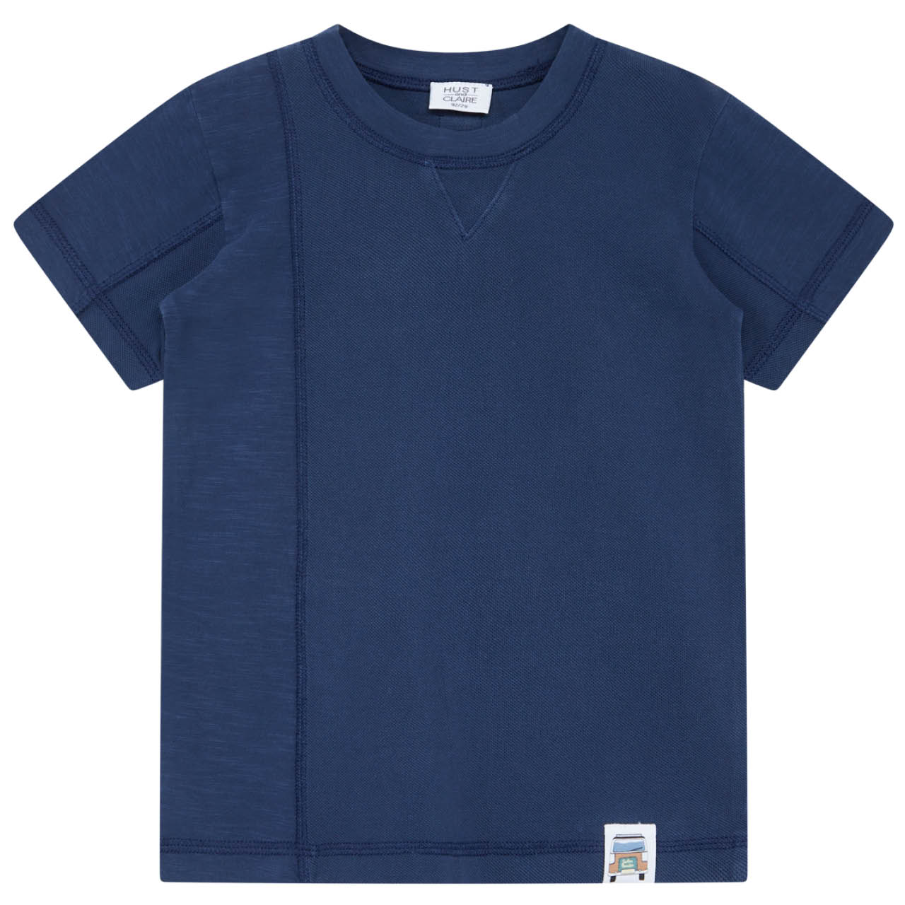 Strukturiertes T-Shirt blau