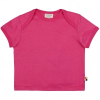 Leichtes Uni Kurzarm Shirt Basic in pink