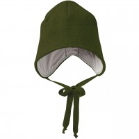 Wintermütze Wolle oliv-grün Ohrenschutz