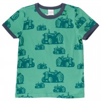 Shirt kurzarm Traktoren-Druck grün