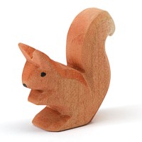Eichhörnchen sitzend Holzfigur 4,7 cm hoch