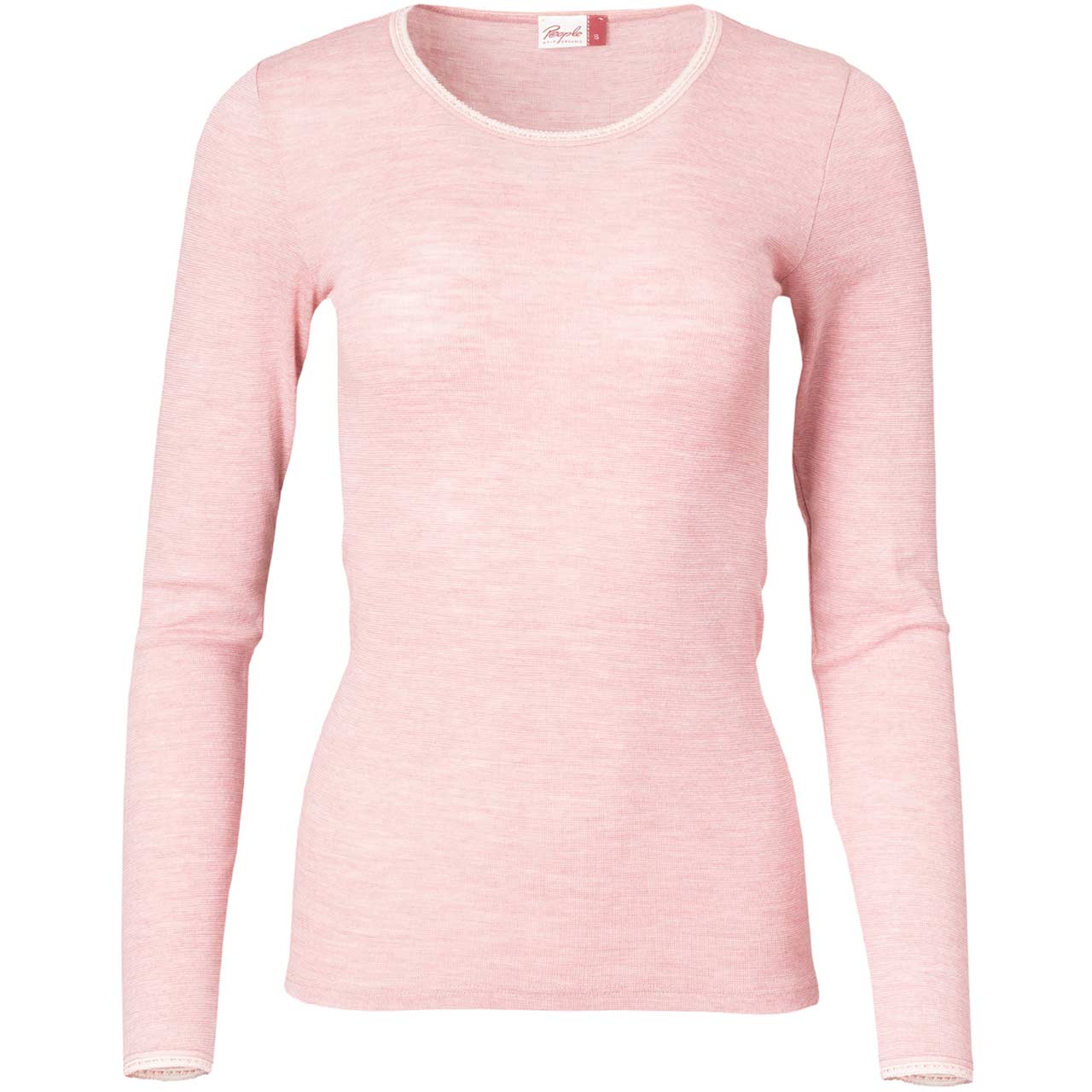 Wear Organic Damen Wolle Seide Langarmshirt rosa |