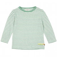 Luftiges Leinen Shirt langarm Streifen pastellgrün