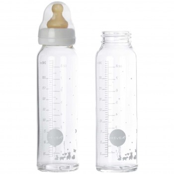 Babyflasche Glas + Trinksauger 2er-Set 240 ml