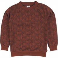 Sweatshirt mit Füchsen rotbraun