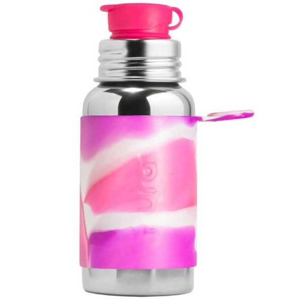 Trinkflasche Sportverschluss 550 ml pink swirl