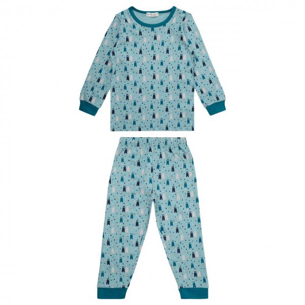 Bio Pyjama Bären in blau