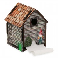 Toilettenpapierhaus Gartenzwerg – Klopapierhalter aus Holz