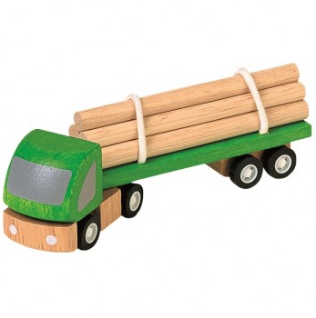 Spielzeugauto Holztransporter Plantoys