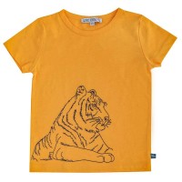 Tiger gestickt Shirt kurzarm grün