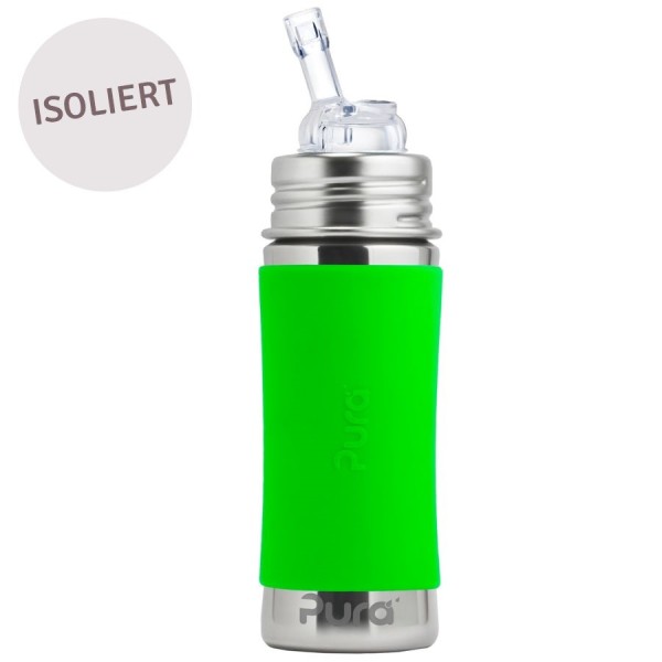 Thermo Trinkhalm Flasche ab 12 M - open end grün