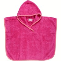 Badeponcho der mitwächst mit Kapuze pink rosa