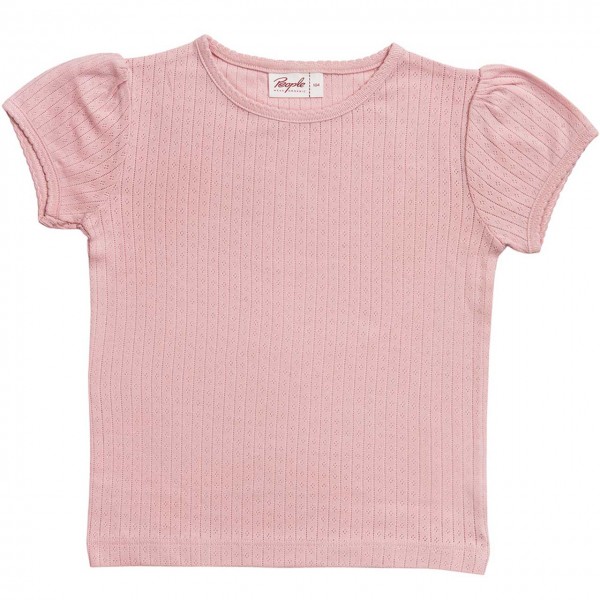 Ajour Mädchen T-Shirt in rosa