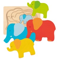 Schichtenpuzzle Elefant – 5-tlg.