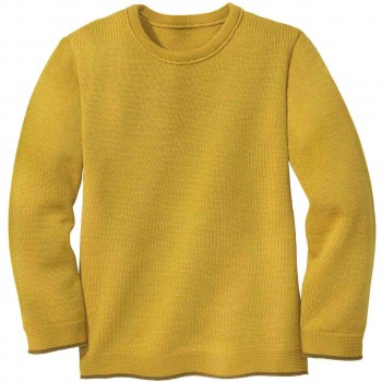 Strick Pullover in curry-gelb