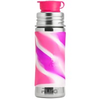 Edelstahl Sportflasche Sportverschluss 325 ml pink swirl