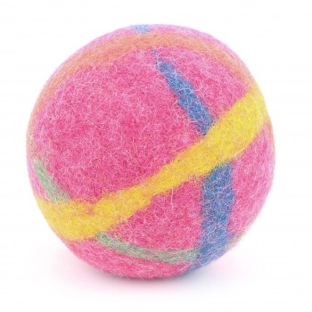 Baby Filzball mit Glöckchen - pink 9 cm