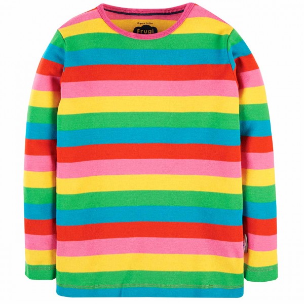 Griffiges Shirt langarm Regenbogen-Design