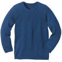 Wolle Pullover Melange marine