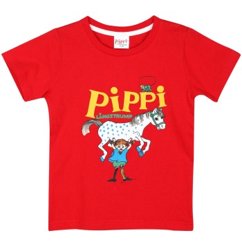 Shirt kurzarm Pippi Langstrumpf rot