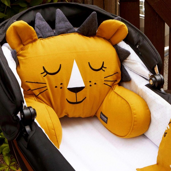 Sitzkissen für Kinderwagen und Bett - Löwe