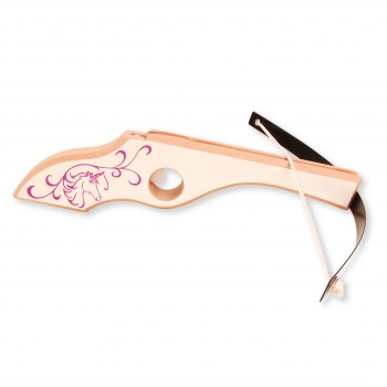 Kinderarmbrust Arabella mit pinkem Einhorn-Design 26 cm