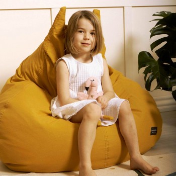 Kinder Sitzsack 90 x 100 x 80 cm - gelb