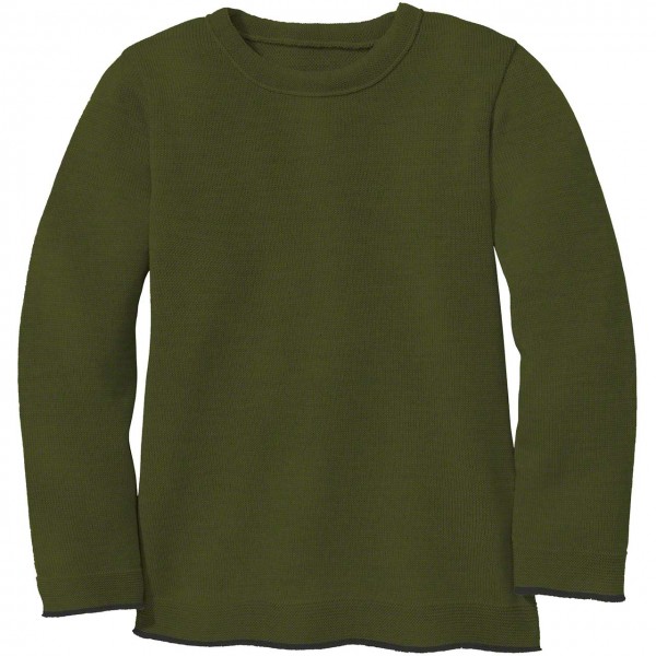 Strick Pullover in oliv-grün