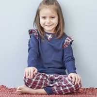 Weicher Mädchen Flanell Pyjama