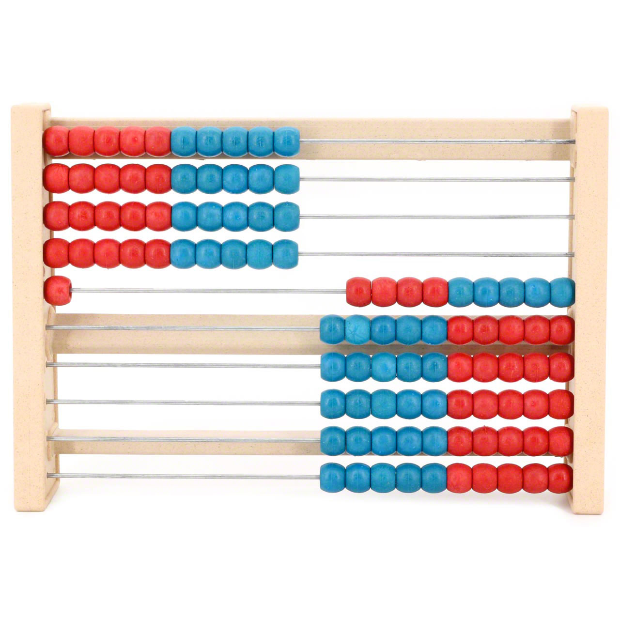 ReWood® student`s abacus Abakus 100`er Rechenrahmen rot-weiß 