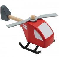 Holz-Hubschrauber für Kinder ab 3 Jahren - 12 cm lang