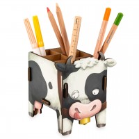 Stiftehalter Kuh – Holz Stiftebox mit Stecksystem
