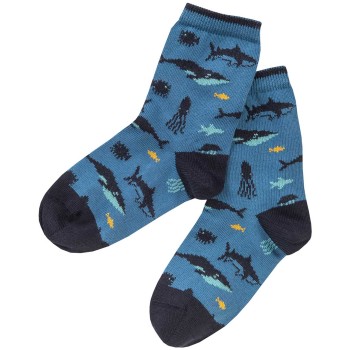 Kinder Socken Unterwassertiere blau