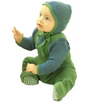 Baby Hose warm hochwertige Wolle grün