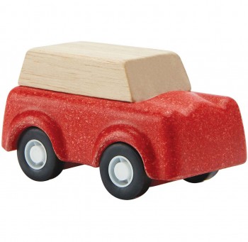 Spielzeug Auto aus Holz ab 3 Jahren rot - 6 cm