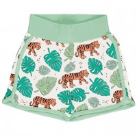 Leichte Jersey Shorts Jungle Tiger in hellgrün