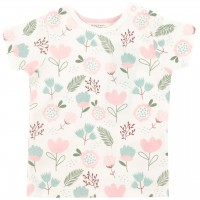 Kurzarm Shirt Blumen rosa