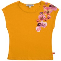 Sommer Shirt Blumen-Druck in gelb