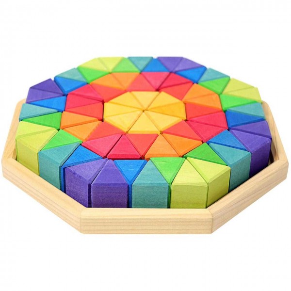 Großes Bauspiel Mandala ab 3 Jahren Farben Achteck