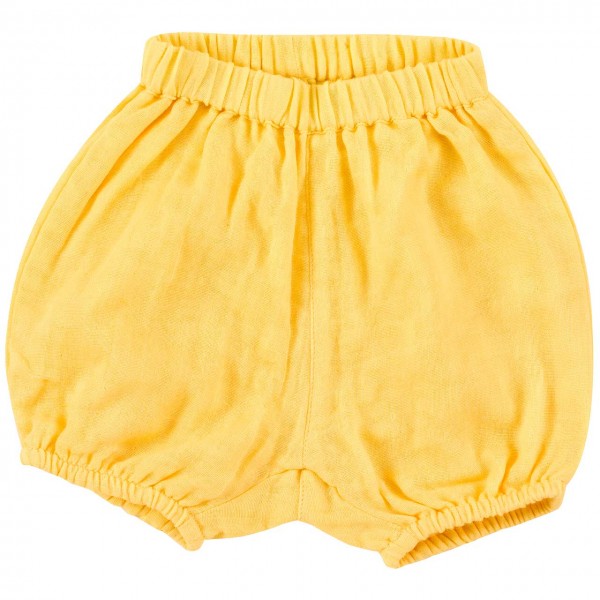 Luftige, lockere Musselin Shorts gelb