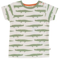 Kurzarm Shirt Krokodile grün