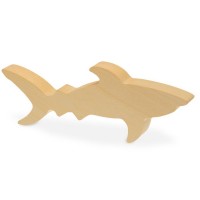 Schnitzrohling Holztier - Hai Fisch