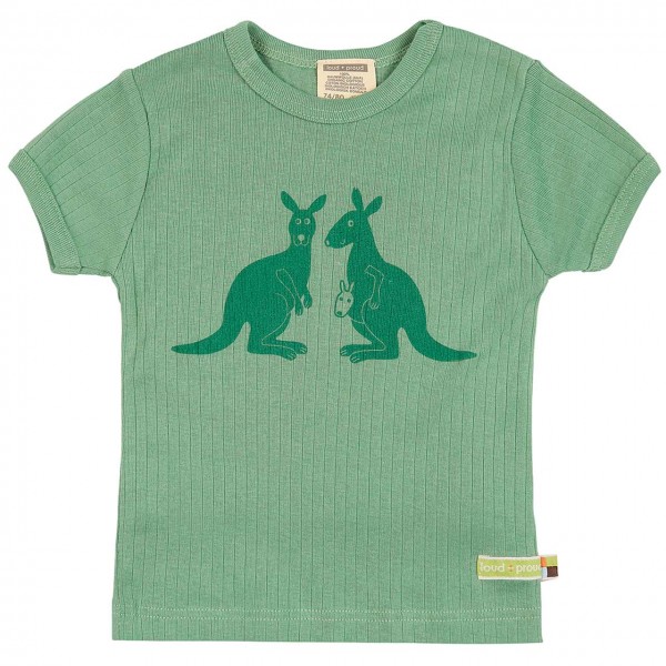 Weiches T-Shirt Rippe Känguru pastellgrün