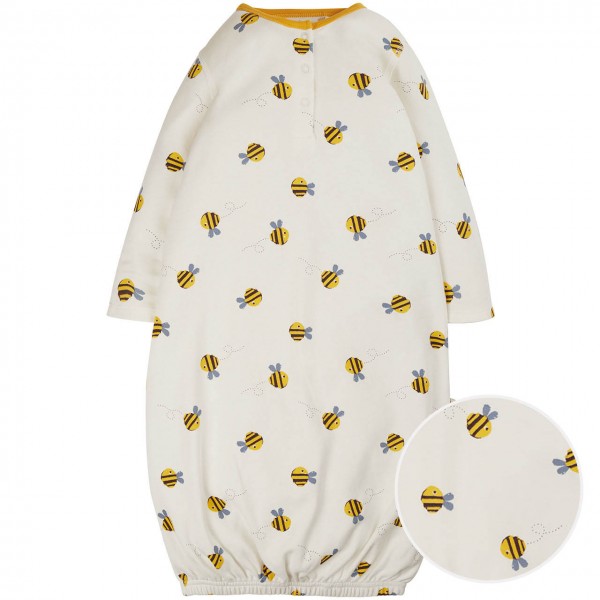 Bio Schlafhemd Babyschlafsack Bienen weiß