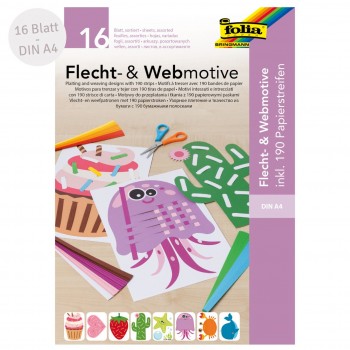 Bastelset "Flecht- und Webmotive" DIN A4 - 16 Blatt