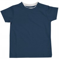 Slub Jersey Uni Shirt kurzarm dunkelblau