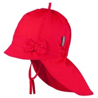 Rote Sommer Mütze Schleife Nackenschutz