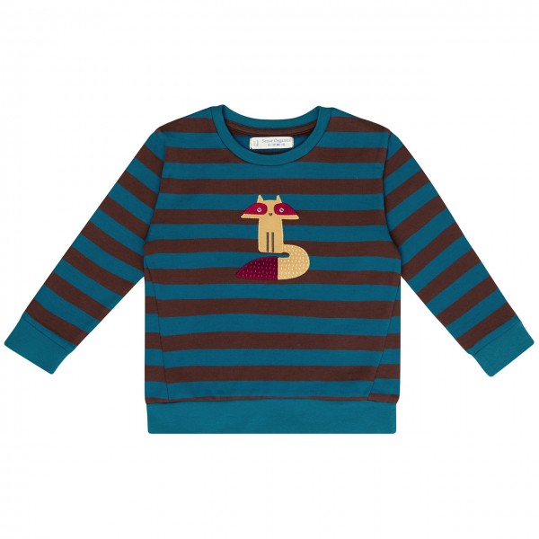 Sweater mit Waschbär Streifen blau-braun