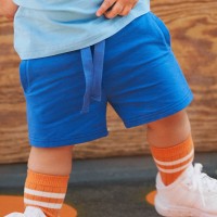 Weite Baby Jersey Shorts uni blau